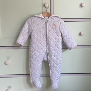 Little Me Winter One piece; 6-9 months; Gray; Little bear